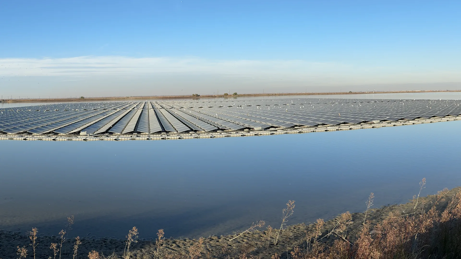 Corcoran irrigation floating solar